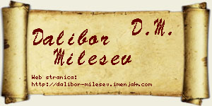 Dalibor Milešev vizit kartica